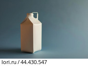 Unmarked Blank milk package box. Generate Ai. Стоковое AI-изображение, AI-художник Иван Рябоконь / Фотобанк Лори