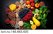 Health food for fitness concept. Стоковое AI-изображение, AI-художник Veniamin Kraskov / Фотобанк Лори