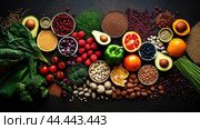 Health food for fitness concept. Стоковое AI-изображение, AI-художник Veniamin Kraskov / Фотобанк Лори