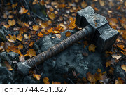 Magical Ancient fantasy hammer. Generate Ai. Стоковое AI-изображение, AI-художник Иван Рябоконь / Фотобанк Лори