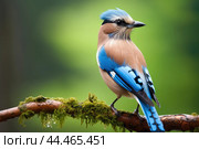 Eurasian jay - garrulus glandarius. Стоковое AI-изображение, AI-художник Veniamin Kraskov / Фотобанк Лори
