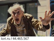 Startled elderly man with expressive face. Стоковое AI-изображение, AI-художник Иван Рябоконь / Фотобанк Лори