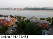 Россия. Город Благовещенск. Вид на реку Амур (2024 год). Редакционное фото, фотограф Сергей Крамарев / Фотобанк Лори