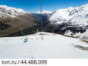 Cable car on the mount Cheget. Стоковое фото, фотограф Юлия Белоусова / Фотобанк Лори