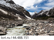 Panoramic view of Baksan river. Стоковое фото, фотограф Юлия Белоусова / Фотобанк Лори