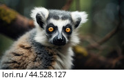 Lemur Catta in the wild. Стоковое AI-изображение, AI-художник Veniamin Kraskov / Фотобанк Лори