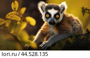 Lemur Catta in the wild. Стоковое AI-изображение, AI-художник Veniamin Kraskov / Фотобанк Лори