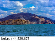 Crimea. View of Koktebel Bay and the Karadag mountain range. (2022 год). Стоковое фото, фотограф Анна Кривицкая / Фотобанк Лори