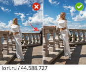 Collage of two photos. Extra people in the frame. Стоковое фото, фотограф Андрей Аркуша / Фотобанк Лори