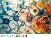 Abstract neural network synapse concept. Стоковое AI-изображение, AI-художник Иван Рябоконь / Фотобанк Лори