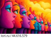 Люди и экология. Органы чувств. Стоковое AI-изображение, AI-художник Щеголева Ольга / Фотобанк Лори