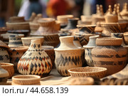 Resourceful Street craft market seller. Generate ai. Стоковое AI-изображение, AI-художник Иван Рябоконь / Фотобанк Лори