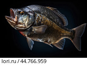 Piranha fish (Pygocentrus nattereri) close up. Стоковое AI-изображение, AI-художник Veniamin Kraskov / Фотобанк Лори