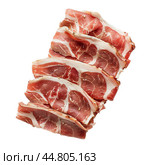 Coppa, italian salted and dried pork meat slices. Стоковое AI-изображение, AI-художник Иван Рябоконь / Фотобанк Лори