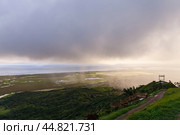 Coastal Caribbean landscape photography taken on a rainy morning (2020 год). Стоковое фото, фотограф EugeneSergeev / Фотобанк Лори