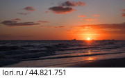 Atlantic Ocean on a sunrise, Bavaro beach, Dominican Republic (2020 год). Стоковое фото, фотограф EugeneSergeev / Фотобанк Лори