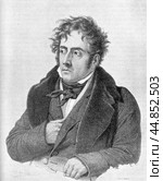 Francois Rene de Chateaubriand, 1768 - 1848, French writer, politician and diplomat, illustration from Plutarch of the 19 century, St. Petersburg, Russia, 1902-1903. Стоковое фото, фотограф Константин Тимофеев / Фотобанк Лори