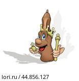 Brown Felt Tip Pen as King. Стоковая иллюстрация, иллюстратор Roman Dekan / PantherMedia / Фотобанк Лори