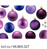 Set of Purple Christmas Balls without Motif. Стоковая иллюстрация, иллюстратор Roman Dekan / PantherMedia / Фотобанк Лори