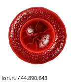 Trypanosoma protozoa parasites infecting red blood cells. Стоковое AI-изображение, AI-художник Иван Рябоконь / Фотобанк Лори