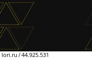 Bright yellow minimal mosaic triangles abstract geometry background. Low poly geometrical pattern. Looping video. Стоковая анимация, аниматор Семён Прудий / Фотобанк Лори