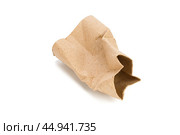 Empty toilet paper on white background. Стоковое фото, фотограф Сергей Толмачёв / Фотобанк Лори