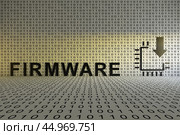 FIRMWARE concept text sunlight 3D illustration. Стоковая иллюстрация, иллюстратор Максим Иванов / Фотобанк Лори