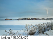 Воротынска зимой, улица 50 лет Победы (2021 год). Стоковое фото, фотограф Василий Мальцев / Фотобанк Лори