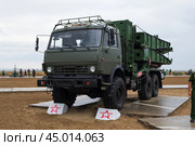 Машина из комплекта тяжелого механизированного моста ТММ-3М2 на шасси автомобиля "КамАЗ" 6х6. Средняя Ахтуба, Волгоградская область, Россия. (2020 год). Редакционное фото, фотограф Андрей Цыганков / Фотобанк Лори