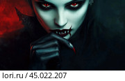 The gaze of a vampire. Стоковое AI-изображение, AI-художник Елена Зубкова / Фотобанк Лори