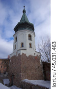 Башня Ратуши. Выборг, Выборгская улица, 13А (2019 год). Стоковое фото, фотограф Алексей Иванов / Фотобанк Лори