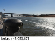 Embankment of Don River and Voroshilovsky bridge in Rostov-on-Don, Russia (2021 год). Стоковое фото, фотограф Elena Odareeva / Фотобанк Лори
