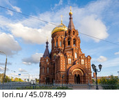 Церковь Богоявления Господня на Гутуевском острове. Санкт-Петербург. Стоковое фото, фотограф Ольга Визави / Фотобанк Лори