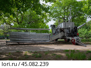 Зерноуборочный комбайн "Сталинец-6" (1947). Саратов (2024 год). Редакционное фото, фотограф Анна Карасева / Фотобанк Лори