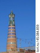 Islam Khodja Minaret, Khiva, Uzbekistan. Стоковое фото, фотограф Знаменский Олег / Фотобанк Лори
