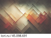 This abstract background of vintage sepia and brown tones combines old-fashioned and modern elements. The uneven shades of orange, beige and ecru. Angular shapes with ribbed textures. Generative AI. Стоковое AI-изображение, AI-художник Андрей Степанов / Фотобанк Лори