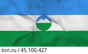 Развевающийся флаг Республики Кабардино-Балкария, регион РФ. Бесшовная циклическая анимация в 4к. Стоковая анимация, аниматор Александр Кузнецов / Фотобанк Лори