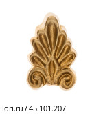 Gold bas-relief isolated on white background. Стоковое фото, фотограф Александр Собко / Фотобанк Лори