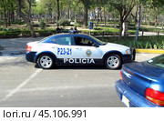 Mexico city / Mexico - 01 Mar 2011: The police car, Mexico city, Mexico. Редакционное фото, фотограф Сергей Стрелков / Фотобанк Лори