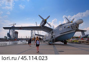 Гидросамолет Бе-12 -экспонат музея Мирового океана в Калининграде (2023 год). Редакционное фото, фотограф Ольга Дмитренко / Фотобанк Лори