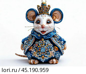Fabulous Mouse King, colorful Christmas tree toy, papier-mache. New Year's festive atmosphere. New Year's card. Стоковое AI-изображение, AI-художник Сергей Елизарьев / Фотобанк Лори