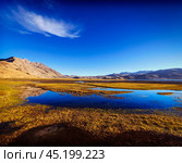 Tso Moriri lake in Himalayas, Ladakh, India. Стоковое фото, фотограф Дмитрий Рухленко / Фотобанк Лори