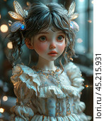 A beautiful doll for a girl, a New Year's gift. Стоковое AI-изображение, AI-художник Сергей Елизарьев / Фотобанк Лори