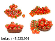 Fresh vegetables on a cutting board isolated on a white background. Стоковое фото, фотограф Ласточкин Евгений / Фотобанк Лори