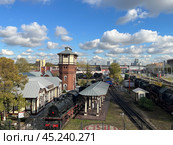 Историческая площадка Паровозное депо Подмосковная. Редакционное фото, фотограф Анастасия  Белогубова / Фотобанк Лори