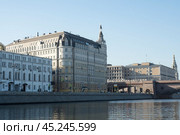 Moscow, Russia - October 21, 2024: Hotel Baltschug, reconstructed old building of the 19th century in the center of Moscow. Редакционное фото, фотограф Глущенко Елена / Фотобанк Лори