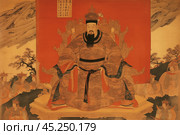 Chinese Emperor seated on a throne. Стоковое AI-изображение, AI-художник Михаил Коханчиков / Фотобанк Лори
