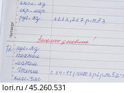 Запись красной ручкой учителя в школьном дневнике ученика "Заполни дневник!" Стоковое фото, фотограф Евгения Золкина / Фотобанк Лори