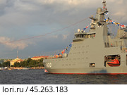 Патрульный корабль ледового класса "Иван Папанин".в Санкт-Петербурге. (2024 год). Редакционное фото, фотограф Роман Рожков / Фотобанк Лори