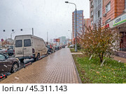 02 ноября 2024 года в Москве шел снег. Редакционное фото, фотограф Валерий Иванович Клейменов / Фотобанк Лори